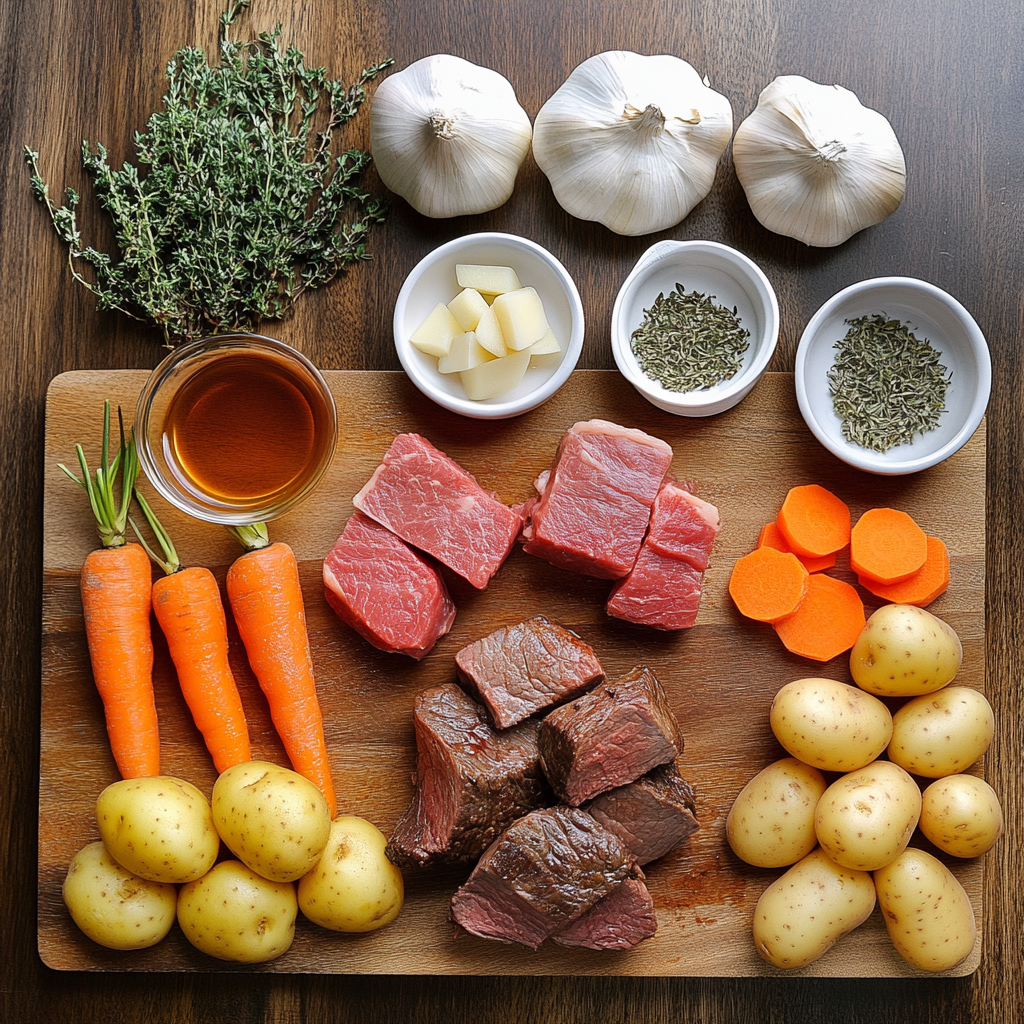 Slow Cooker Poor Man’s Stew ingredients