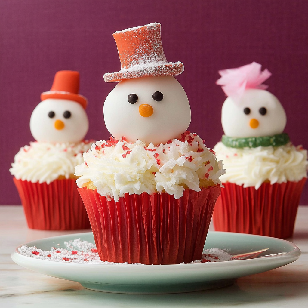 Snowman Cupcakes