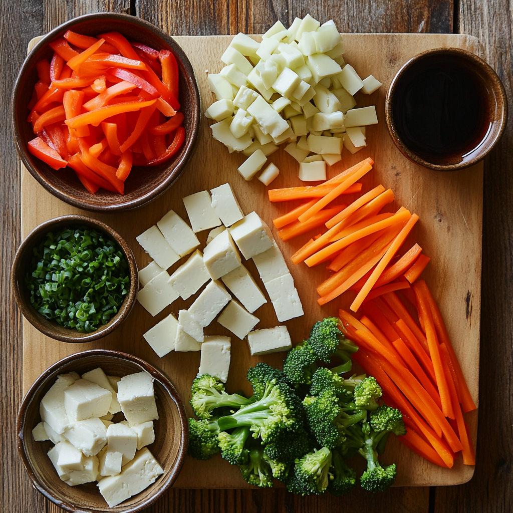 Stir Fry With Crispy Tofu ingredients