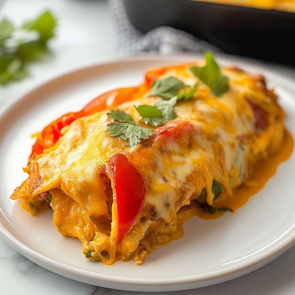 Cheesy Chicken Fajita Casserole