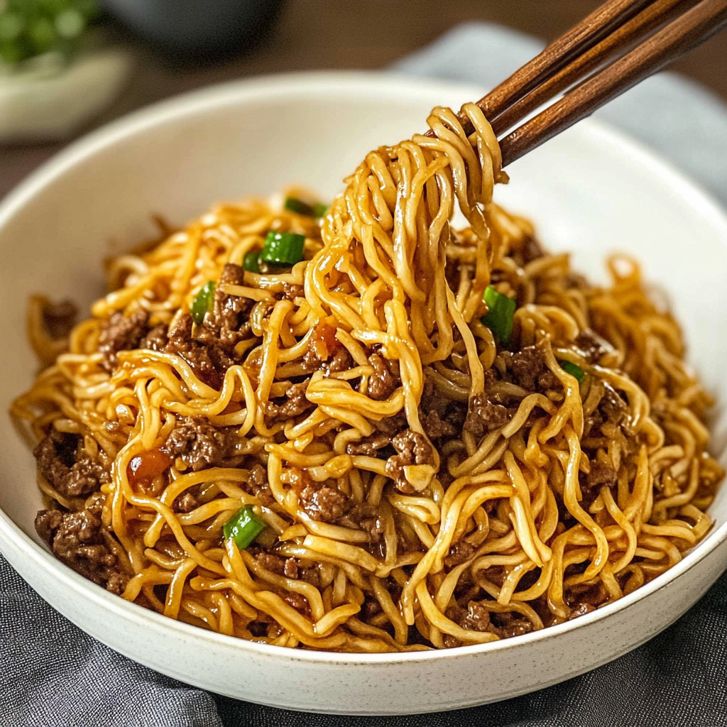 Chili Garlic Beef Noodles