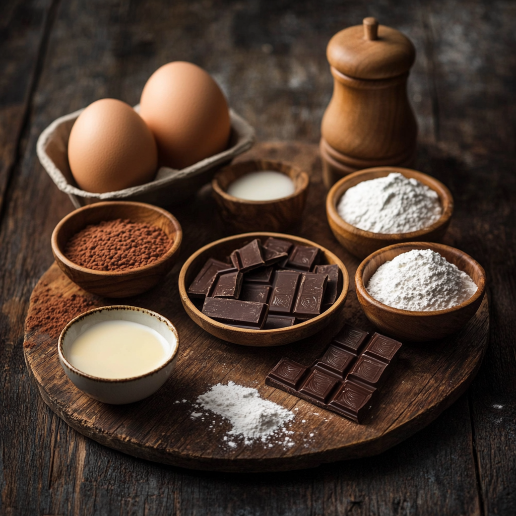Chocolate Mousse ingredients