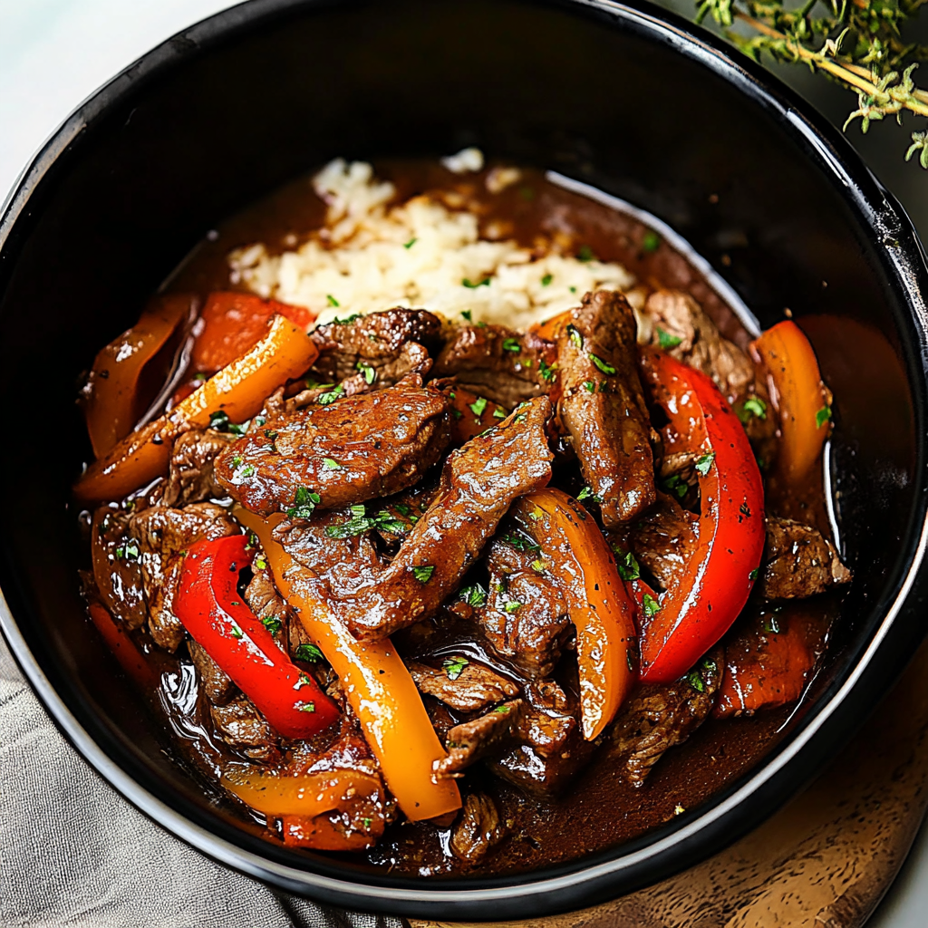 Crockpot Pepper Steak