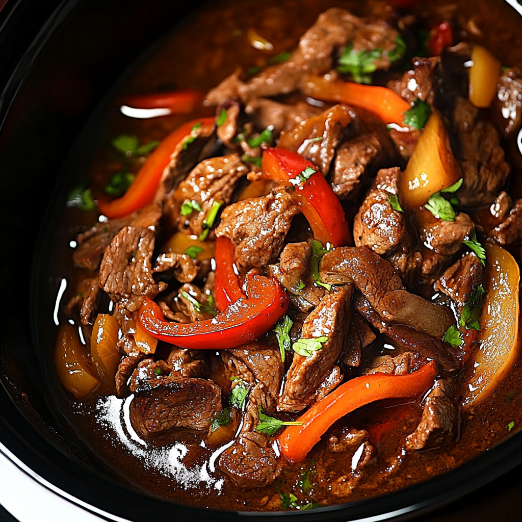 Crockpot Pepper Steak