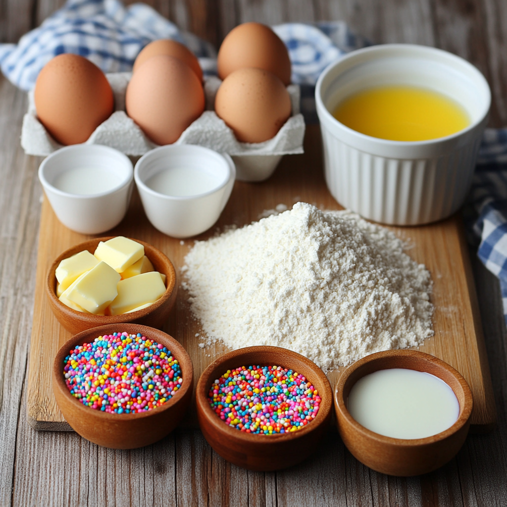 Funfetti Cake ingredients