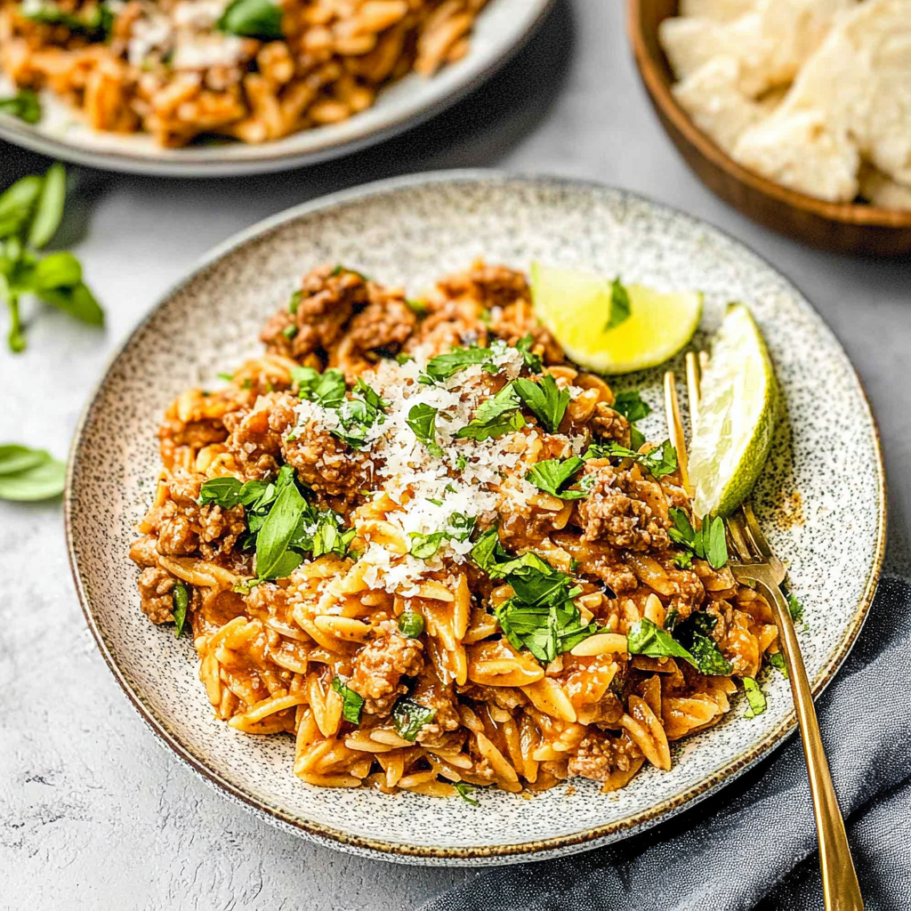Ground Beef Orzo