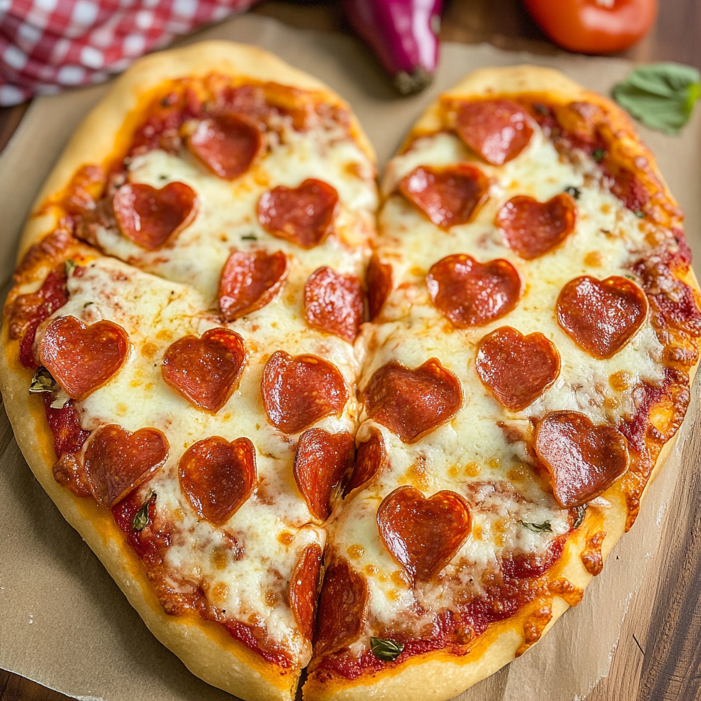 Heart Shaped Pizza (Cute Valentine’s Day Dinner)