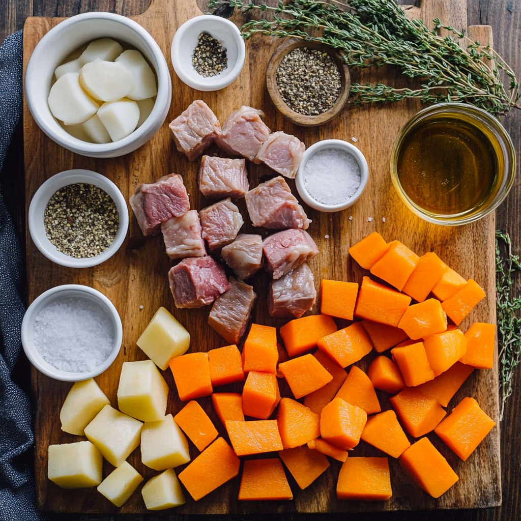 Lamb Stew ingredients