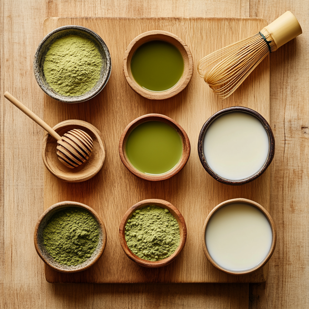 Matcha Latte ingredients