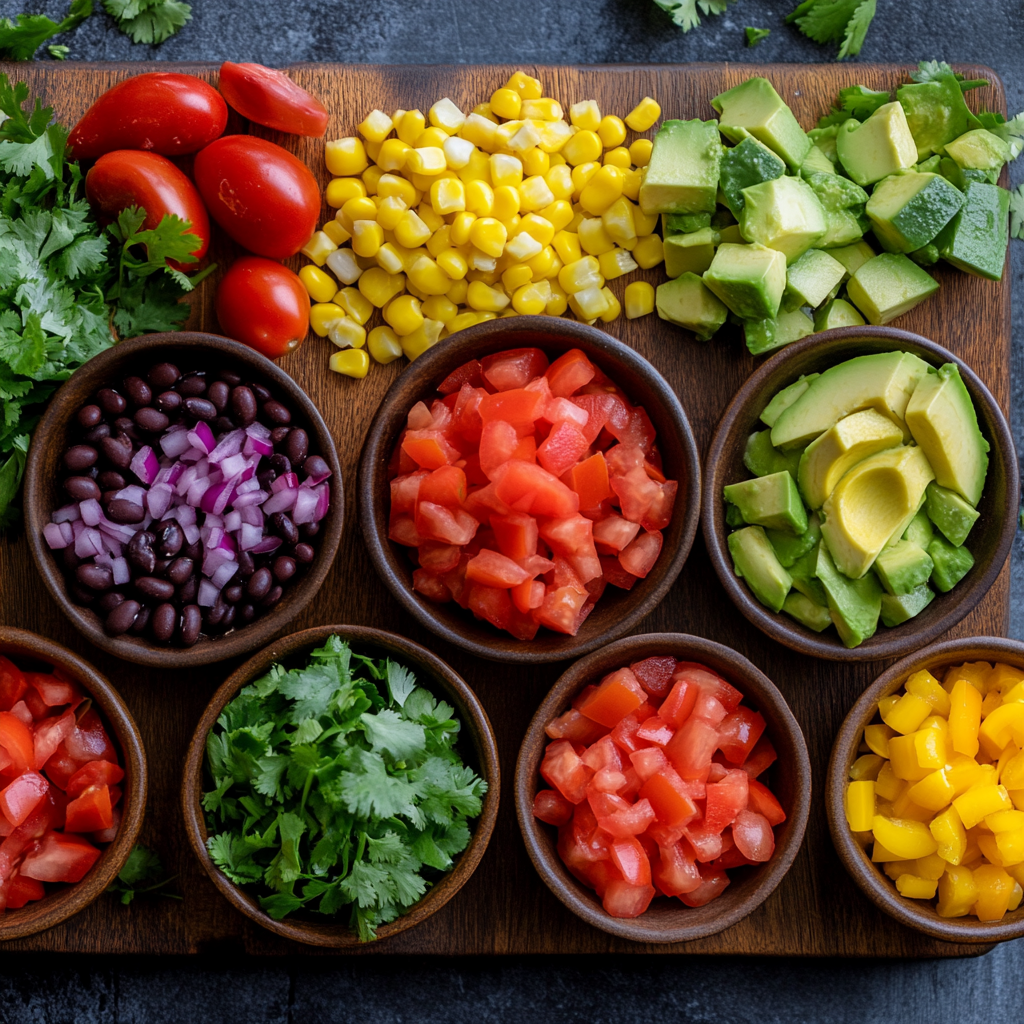 Southwest Dense Bean Salad ingredients