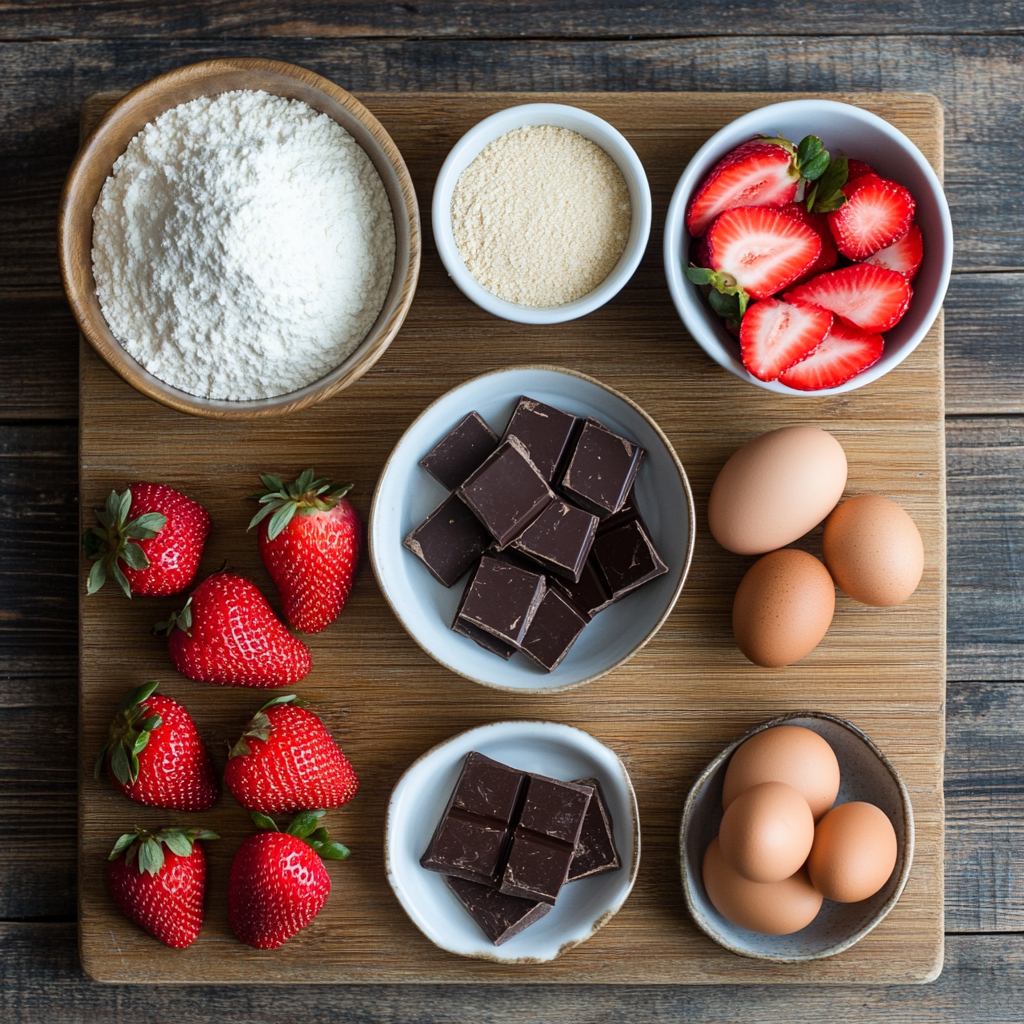 Strawberry Brownies ingredients