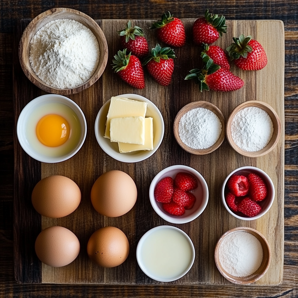 Strawberry Cake ingredients