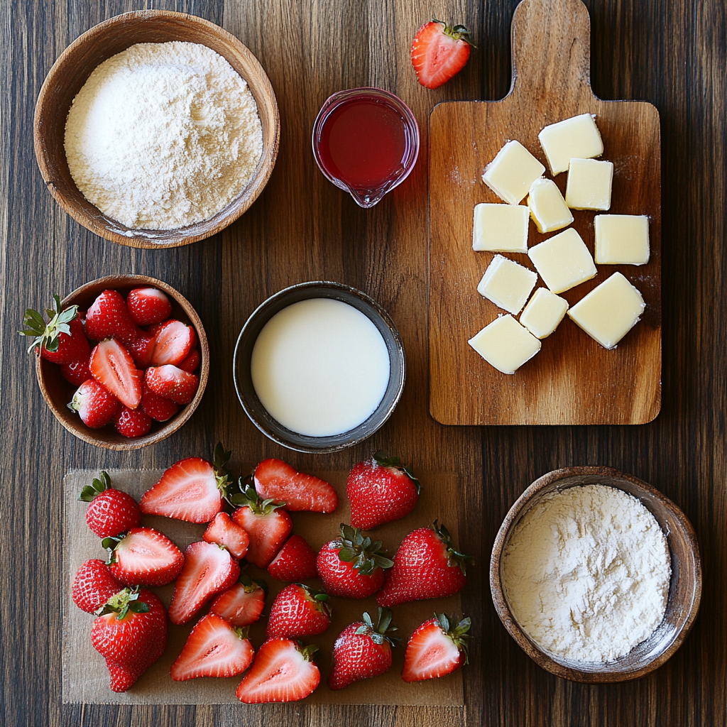 Strawberry Champagne Tart ingredients