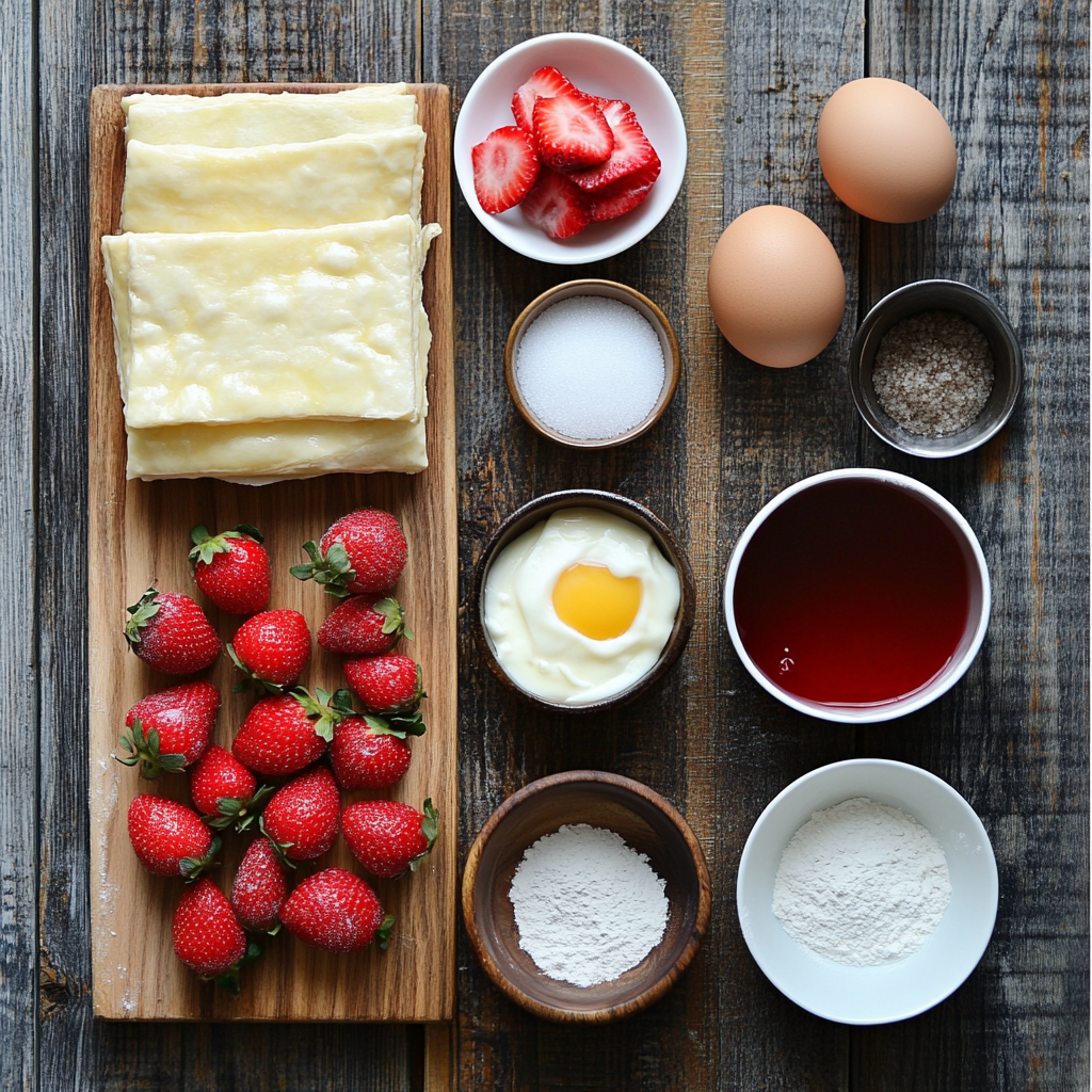 Strawberry Cream Cheese Heart Danishes ingredients