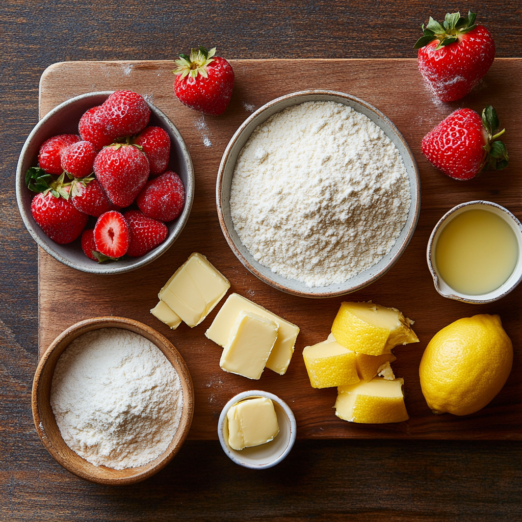 Strawberry Galette ingredients