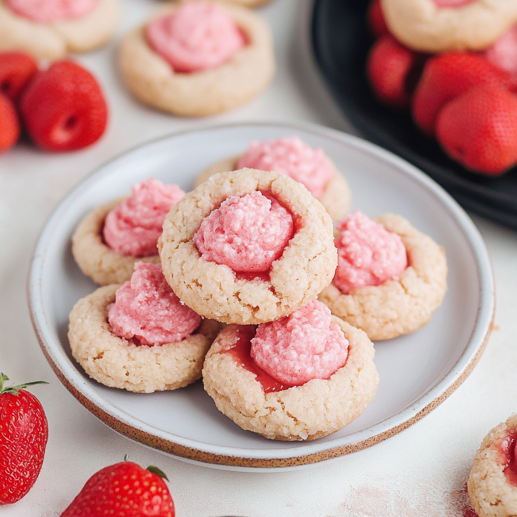 Strawberry Kiss Cookies