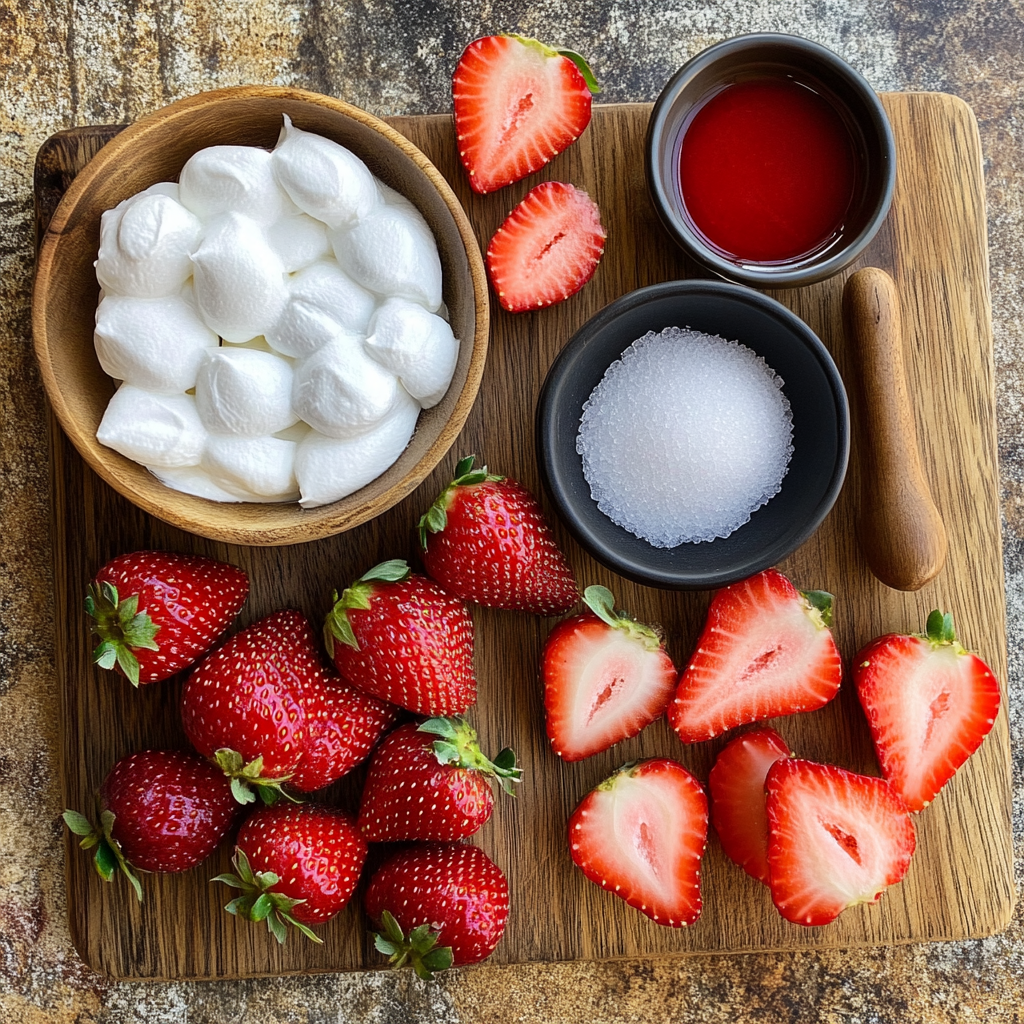 Strawberry Mousse ingredients