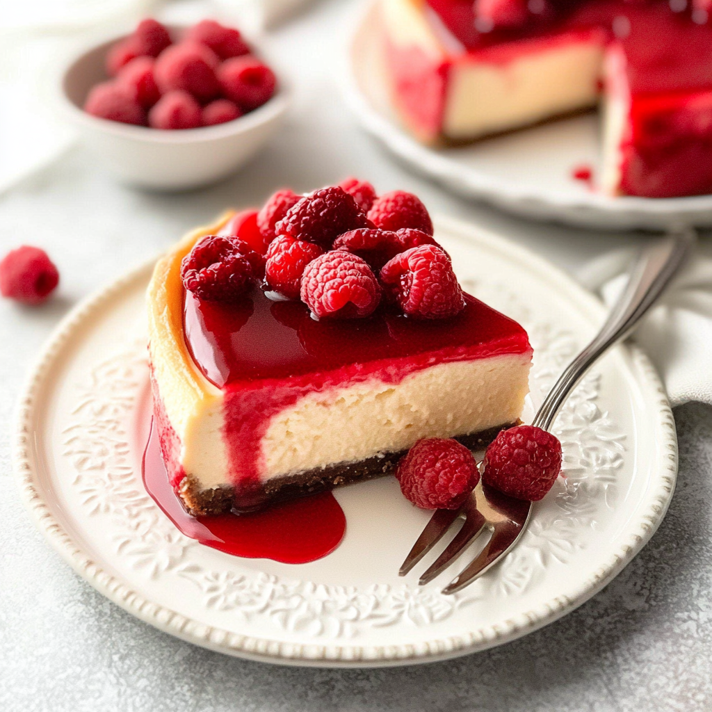White Chocolate Raspberry Cheesecake