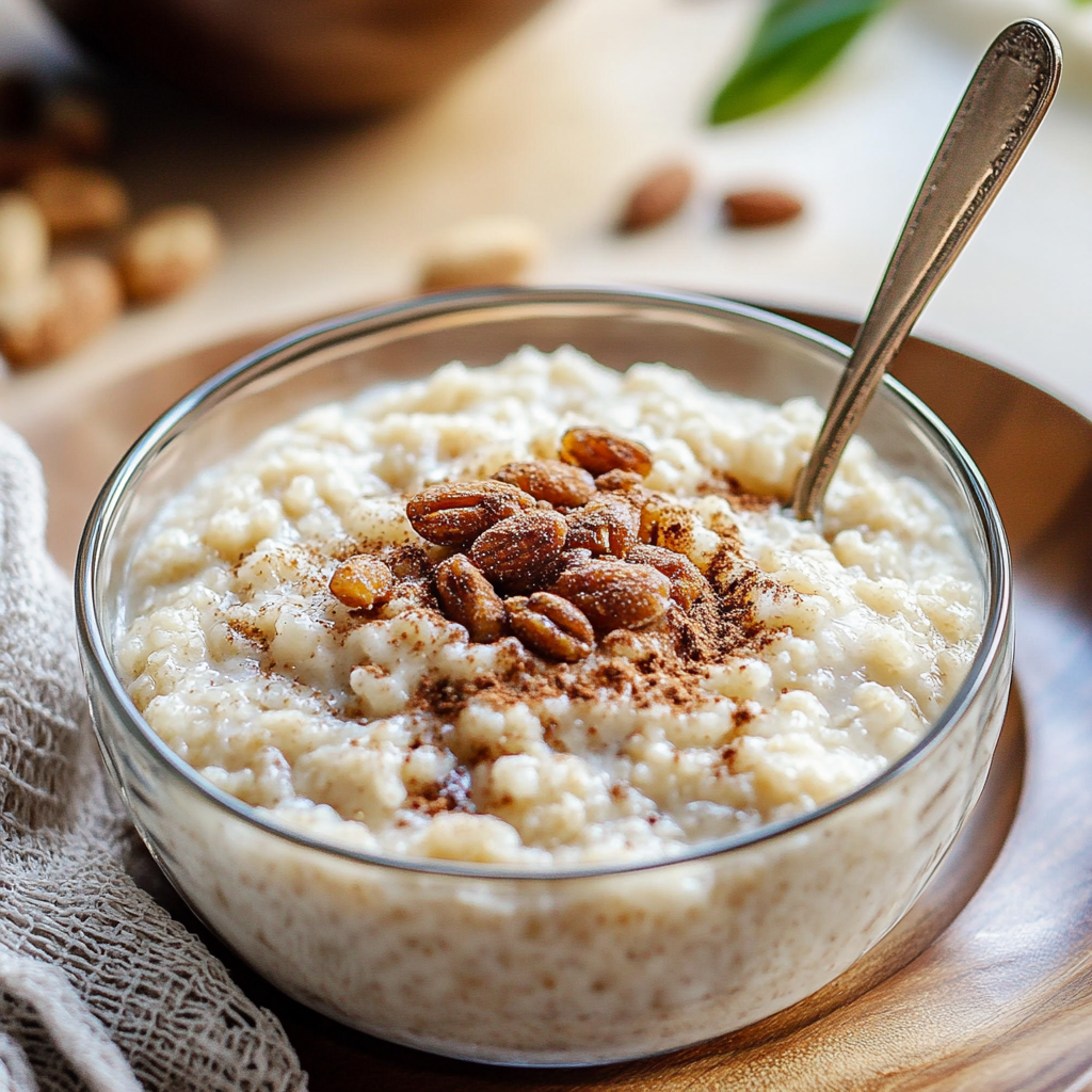 rice pudding with cooked rice