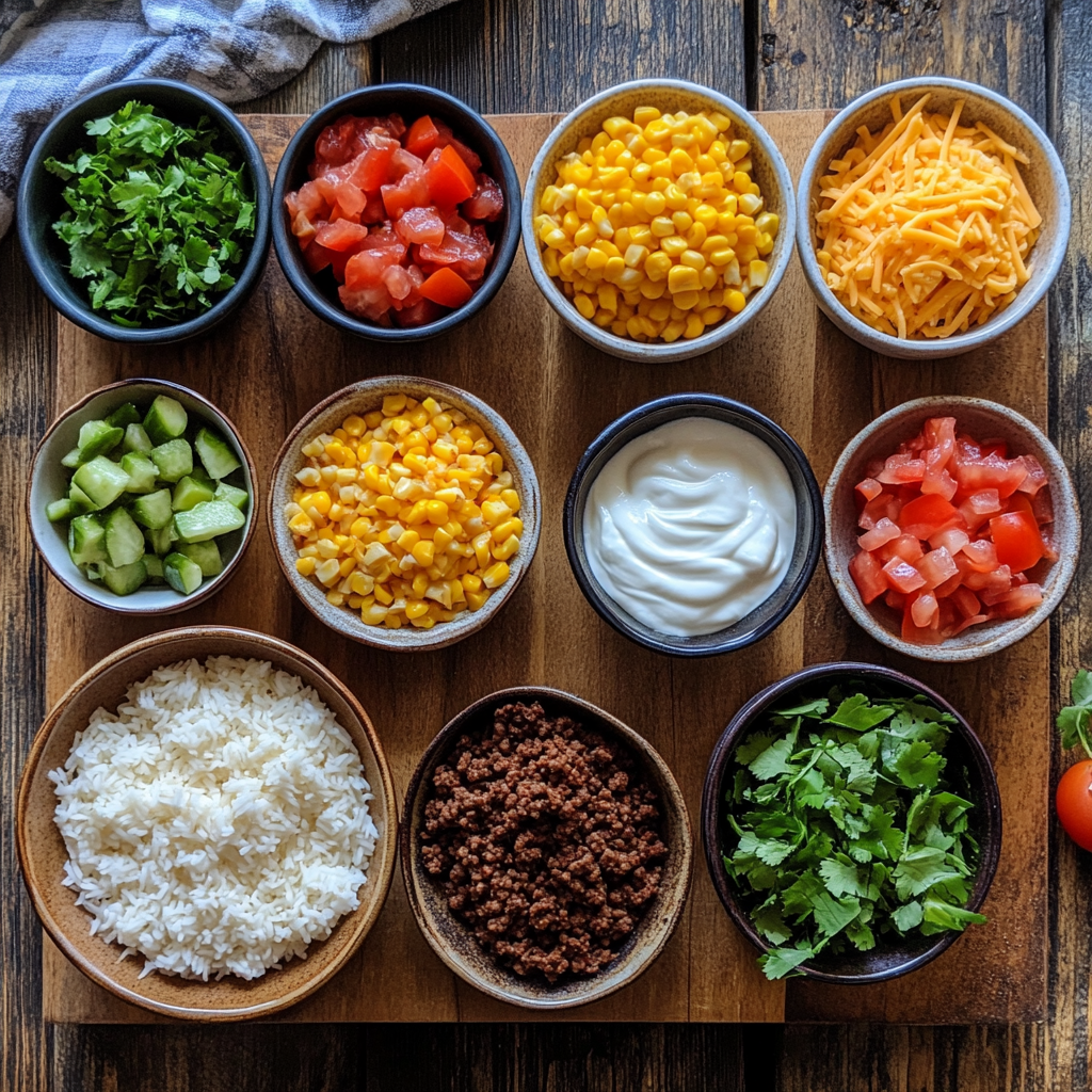 taco rice bowl ingredients