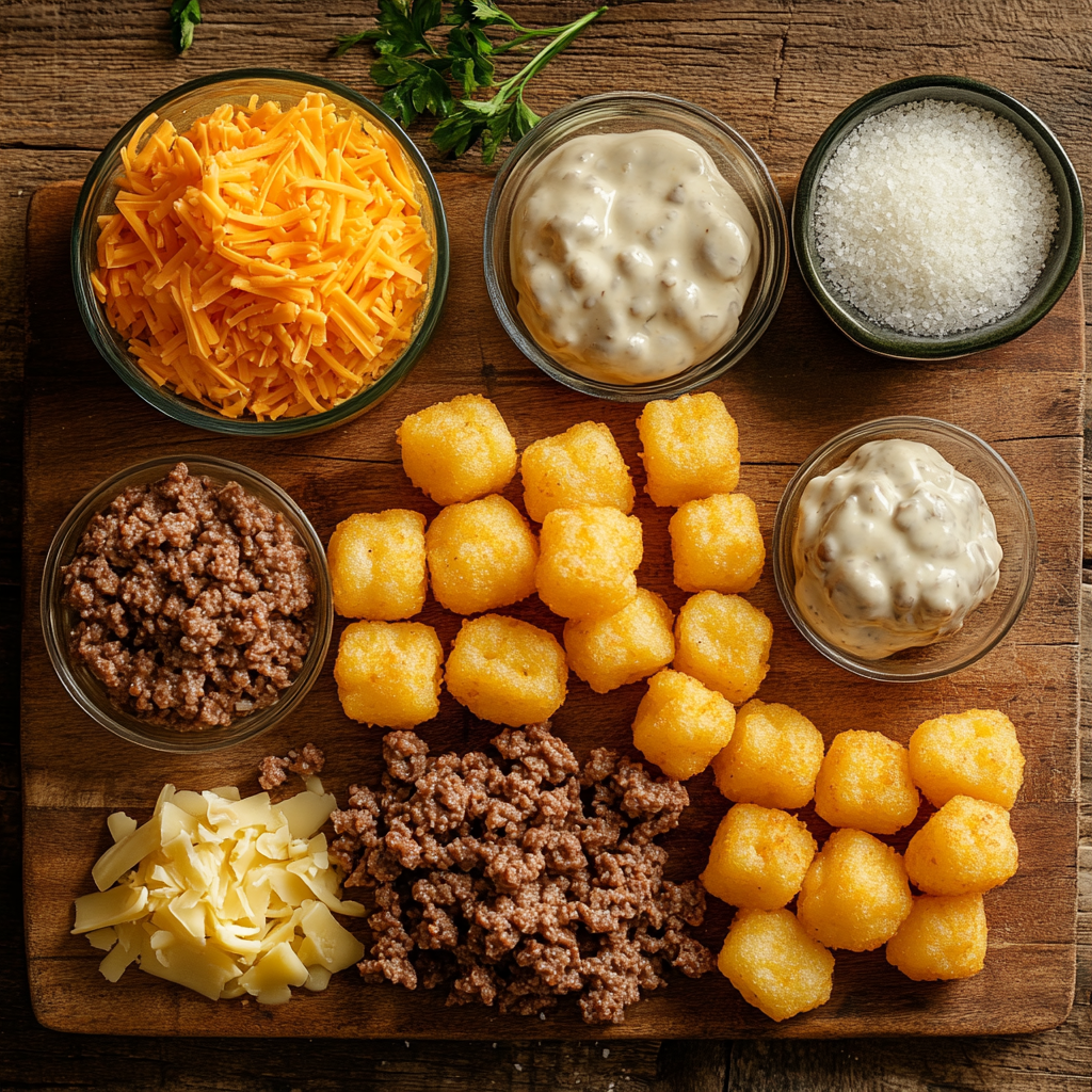 tater tot casserole with ground beef ingredients