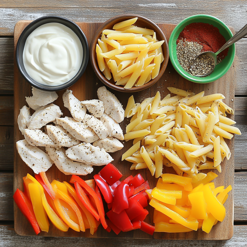 Chicken Fajita Pasta ingredients