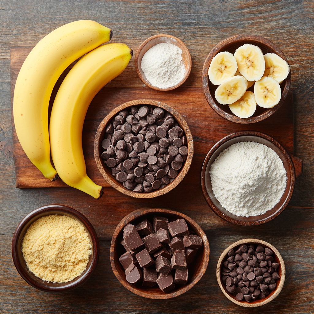 Chocolate Banana Muffins ingredients