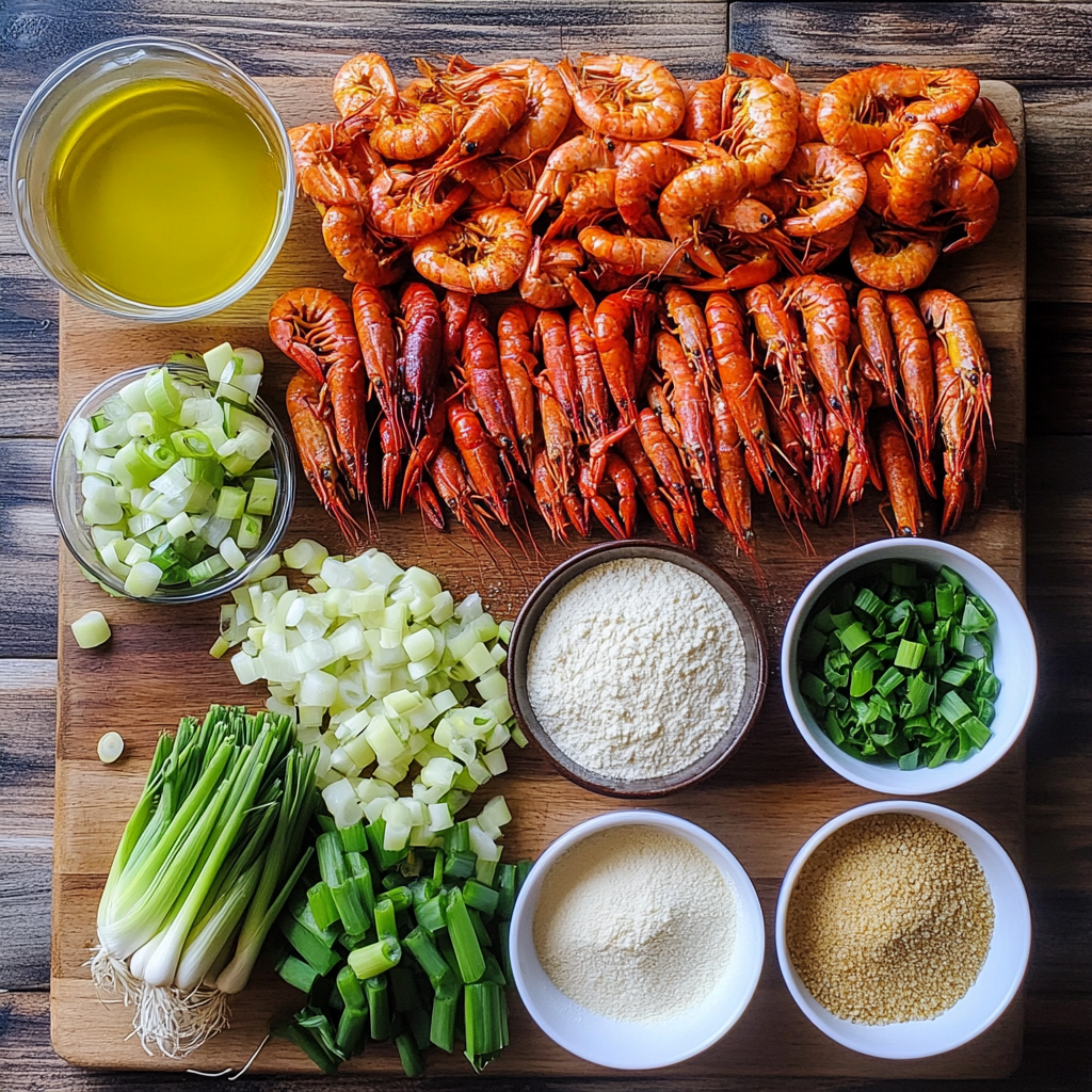 Crawfish Étouffée ingredients