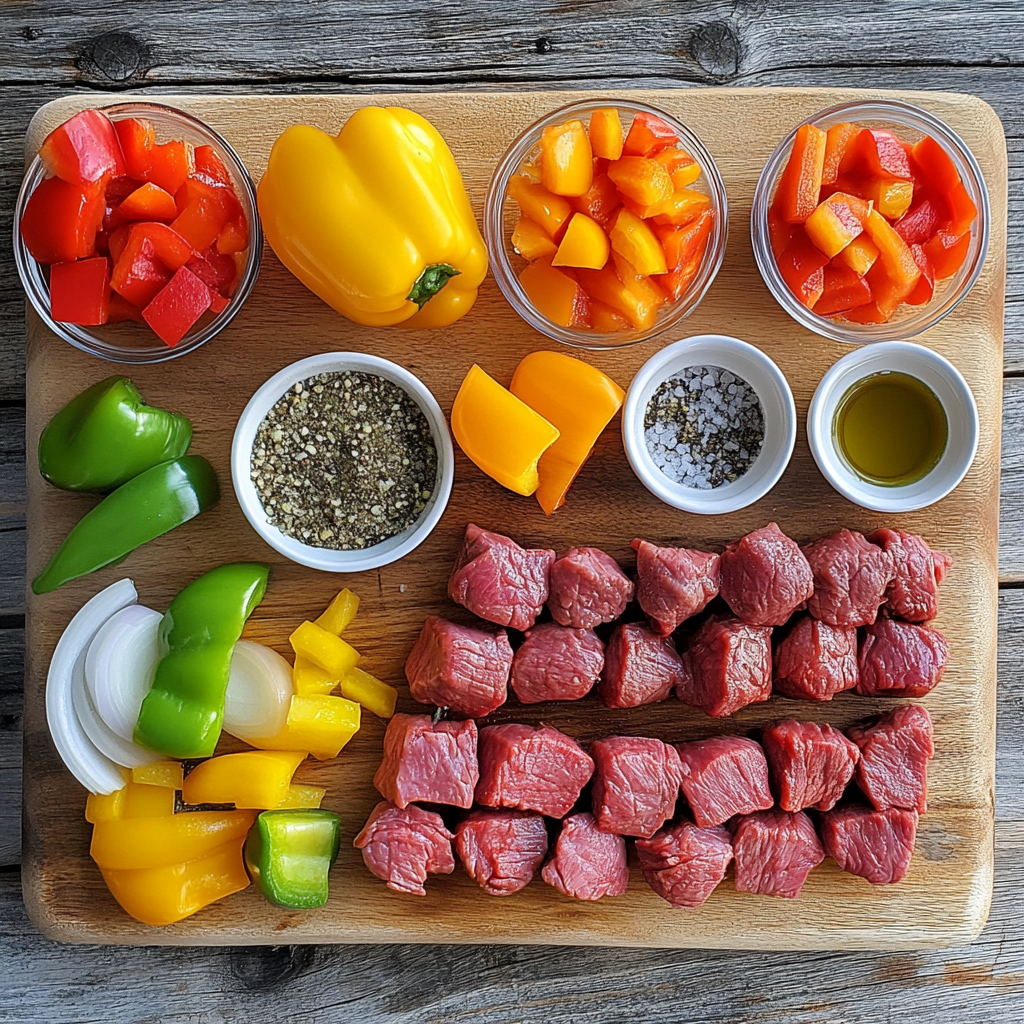 Grilled Steak Kabobs ingredients