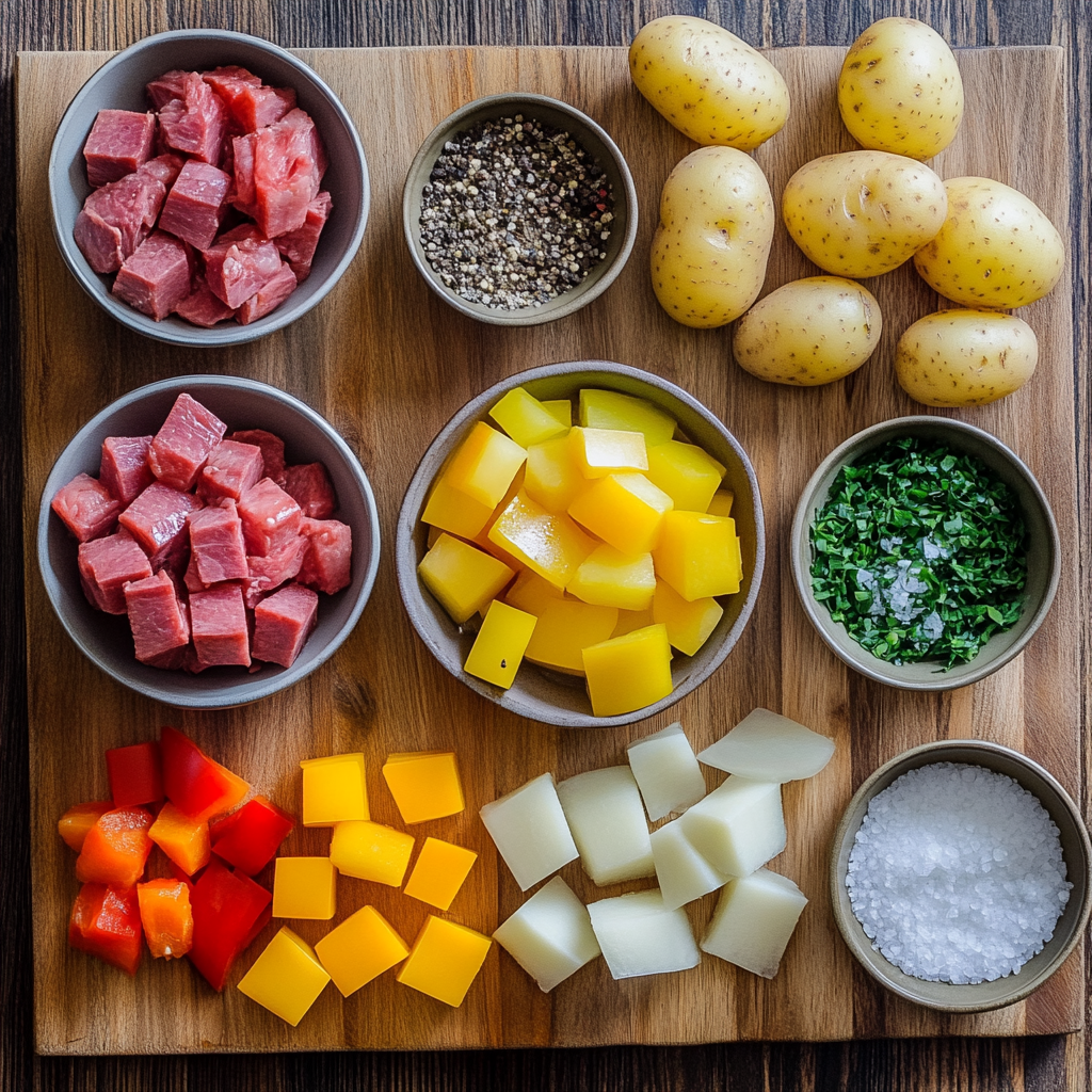 Hearty Corned Beef Hash ingredients