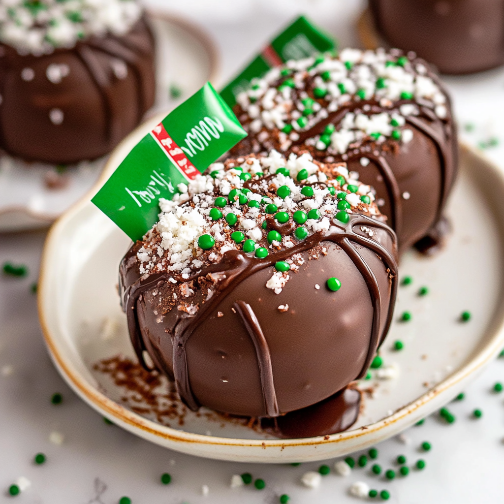 Mint Hot Chocolate Bombs