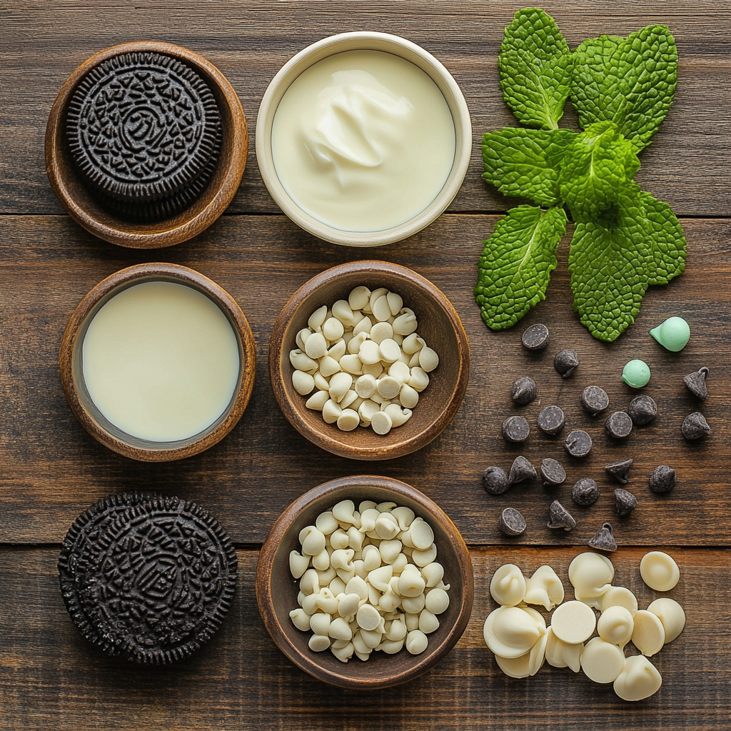 Mint Oreo Fudge ingredients