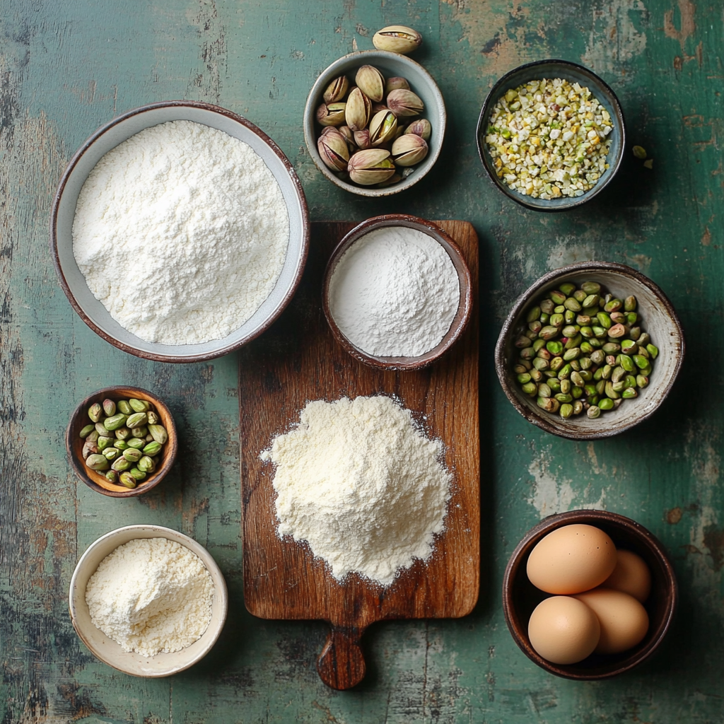 Pistachio Pudding Cookies ingredients