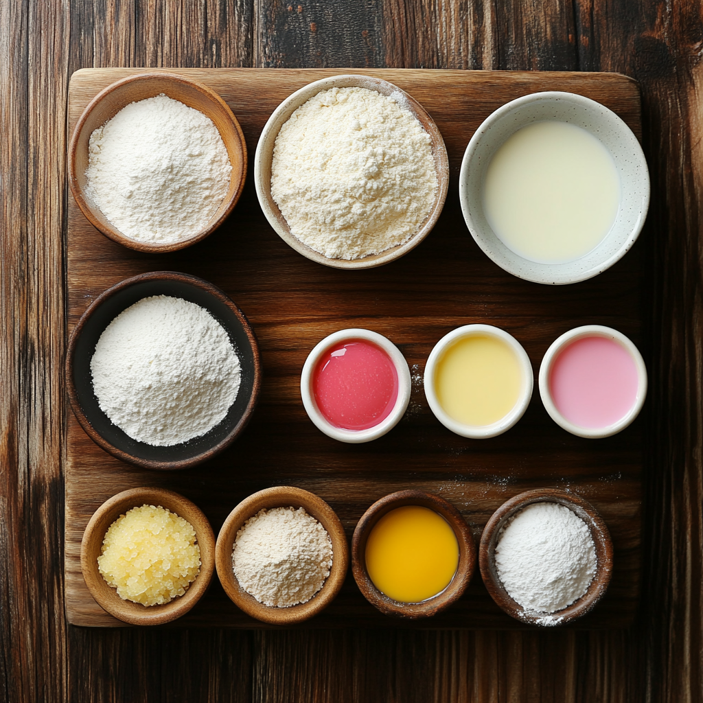 Rainbow Donuts ingredients