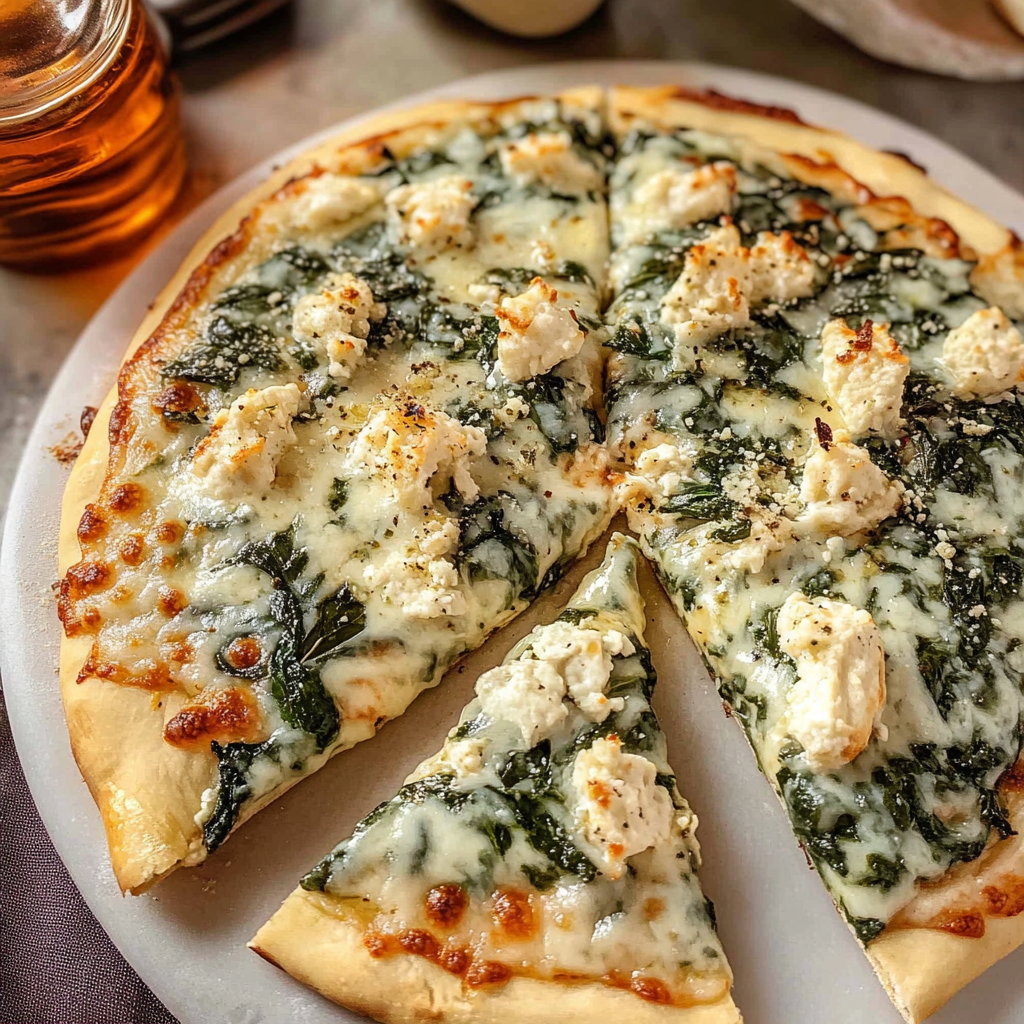 Spinach White Pizza
