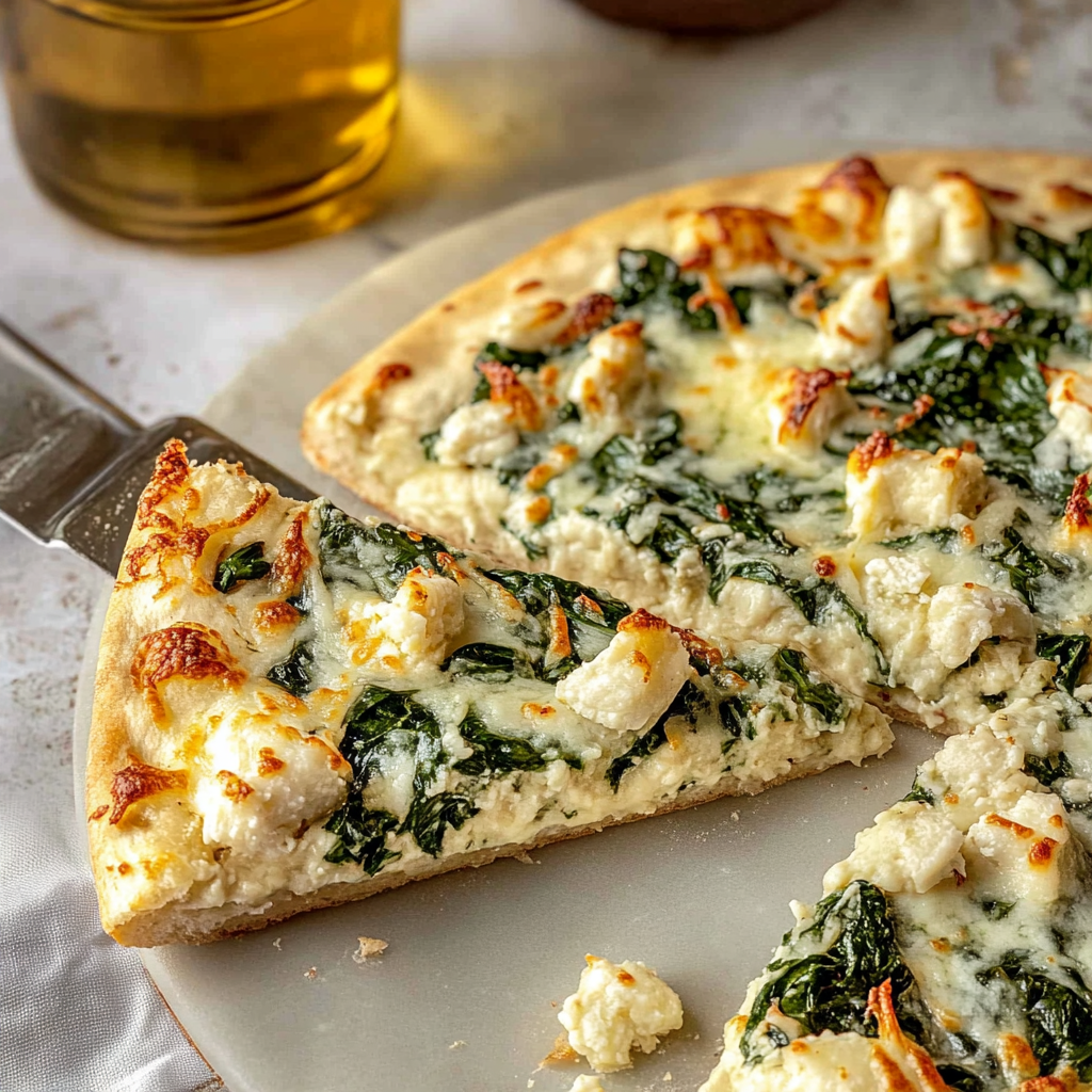 Spinach White Pizza