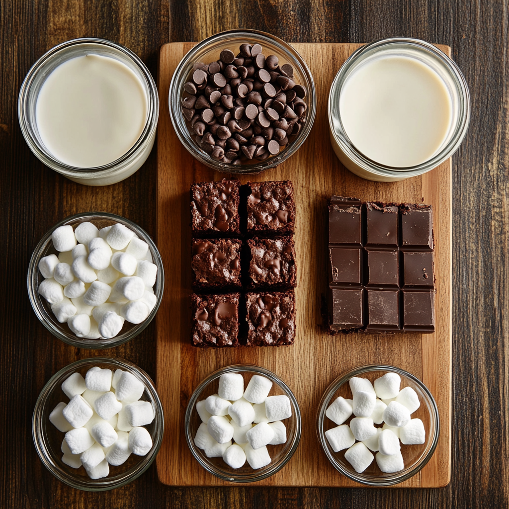 St. Patrick’s Day Brownie Trifle ingredients