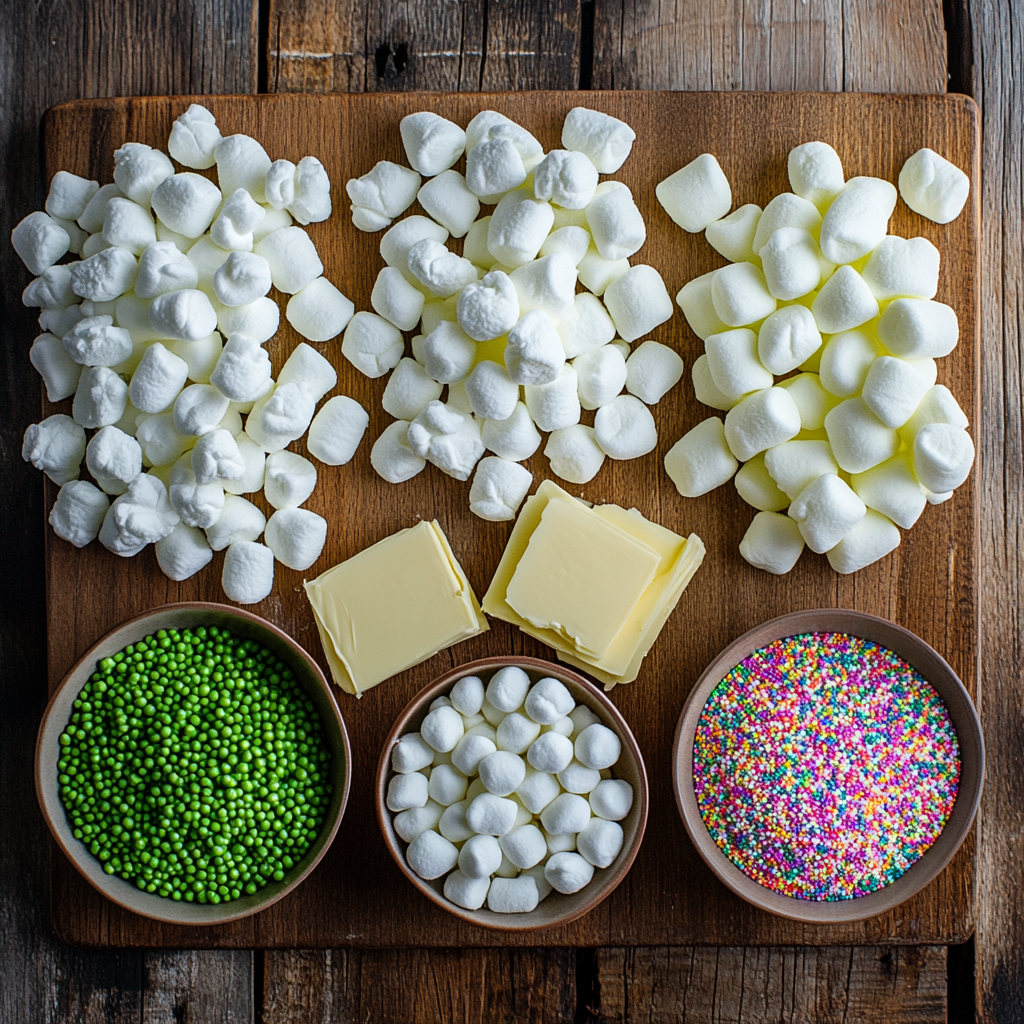 St. Patrick’s Day Popcorn Balls ingredients
