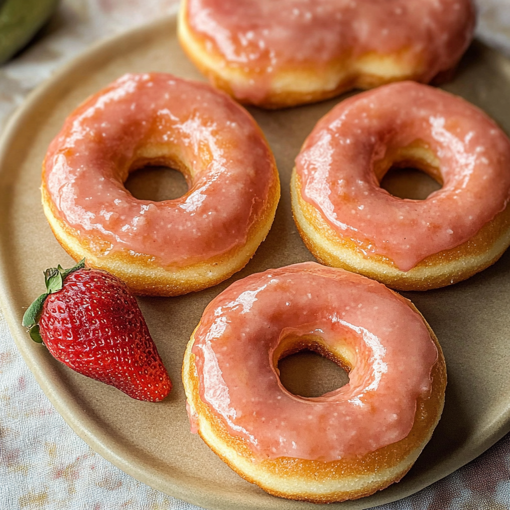 Strawberry Glazed Donuts