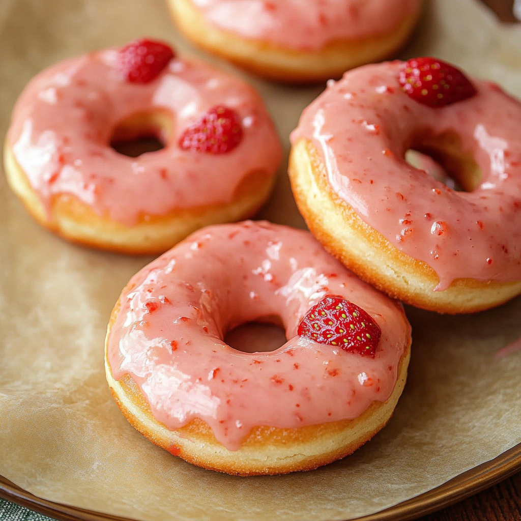 Strawberry Glazed Donuts
