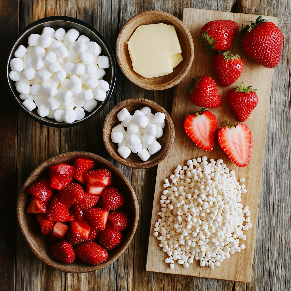 Strawberry Rice Krispie Treats ingredients