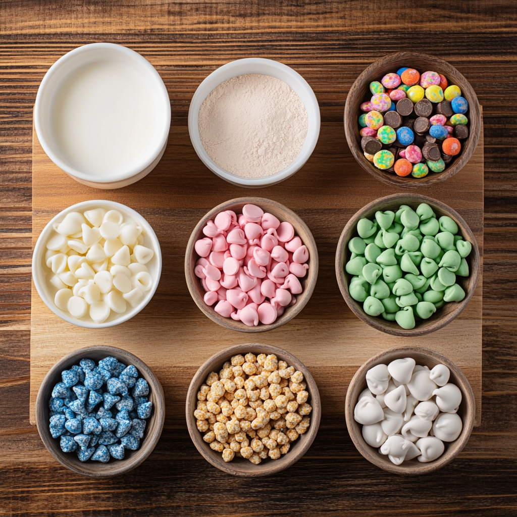 White Hot Chocolate Bombs (With Lucky Charms) ingredients