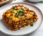 taco bake casserole with tortillas